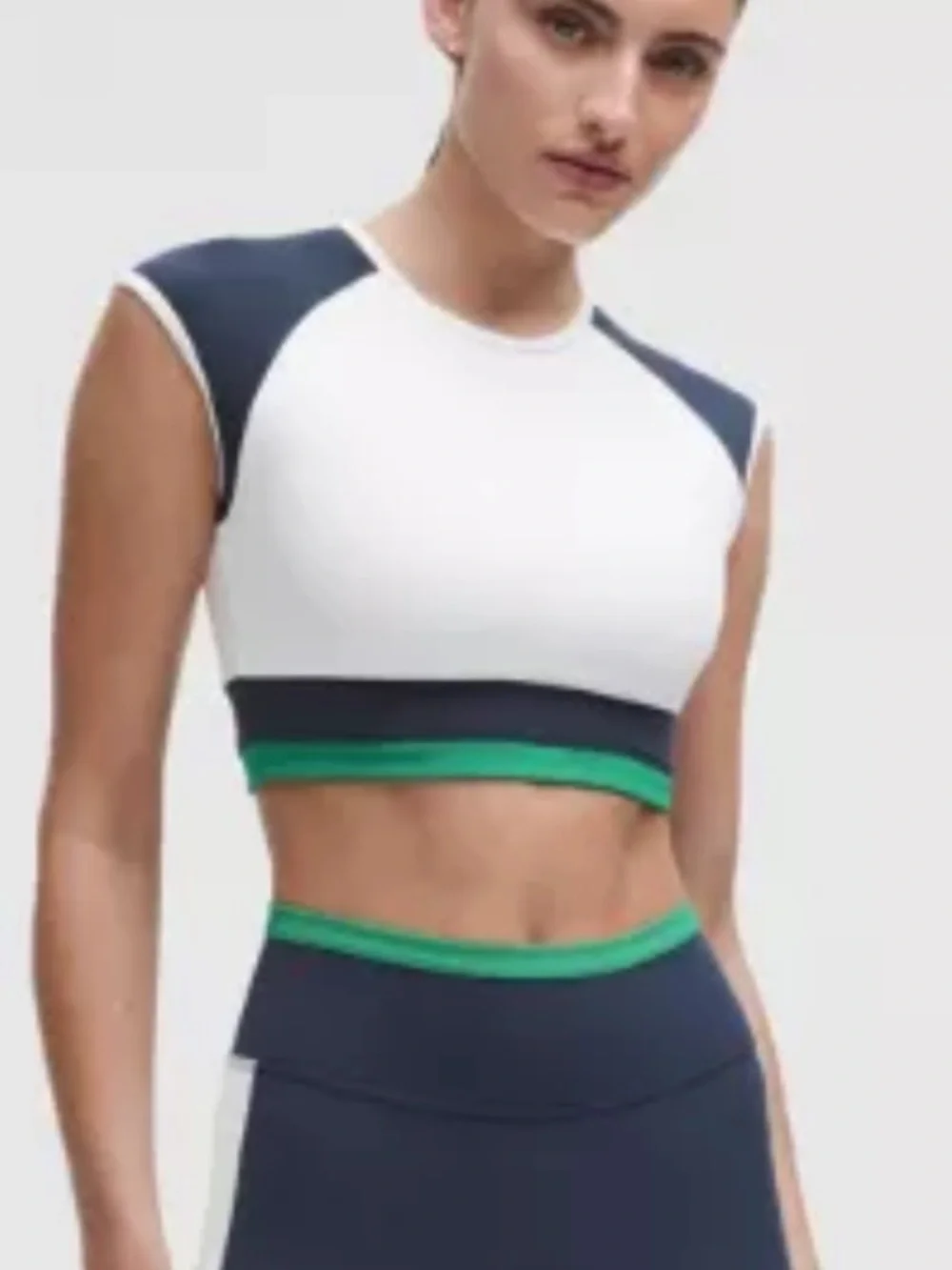 lululemon athletica Colorblock Cropped Athletic Top